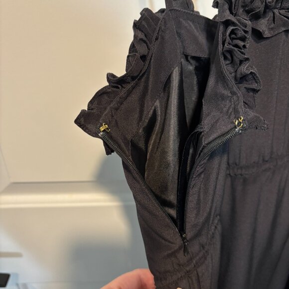 Marc by Marc Jacobs Black Silk Spaghetti Strap Dress Size 6 - Picture 6 of 6